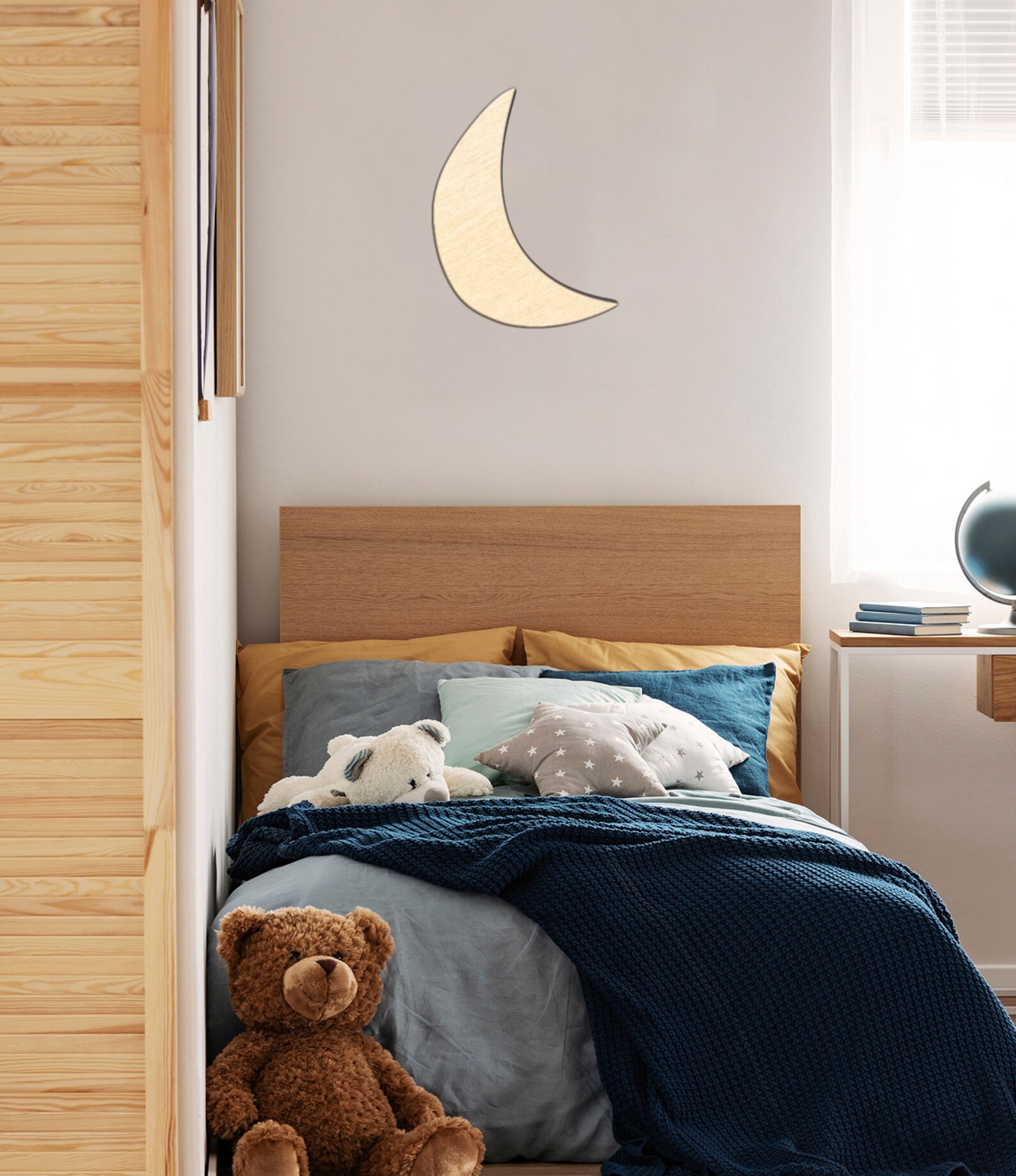 Kids Half Moon Wall Decor Wood Nursery Decor Girl or Boy Etsy