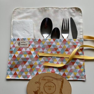 nomadic cutlery tray in coated cotton