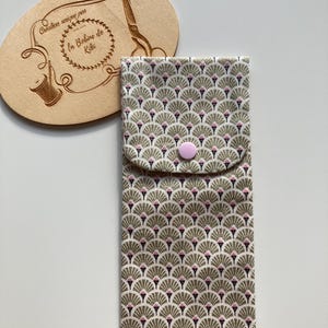 Zahnbürsten- und Zahnpasta-Beutel aus Baumwolle mit Gold-/Rosa-Papyrus-Beschichtung