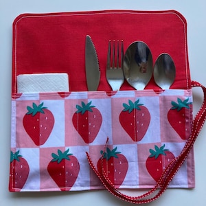 Ma Fraise coated cotton nomadic cutlery tray