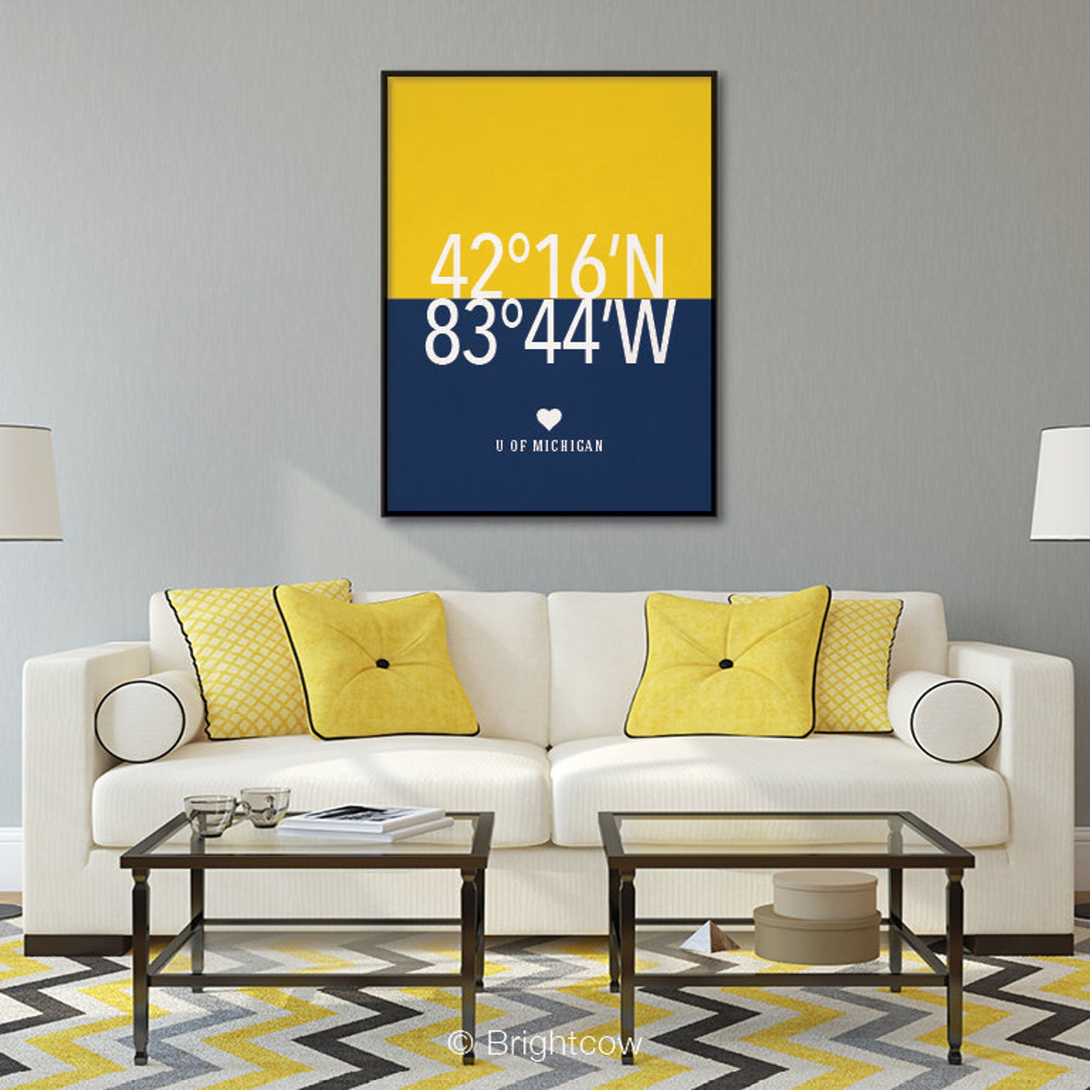 University of Michigan wall decor Michigan wall art Etsy