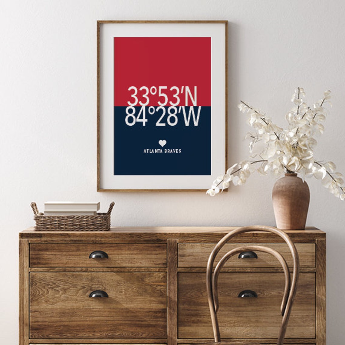 Atlanta Braves Wall art Atlanta Braves Home Decor Atlanta Etsy