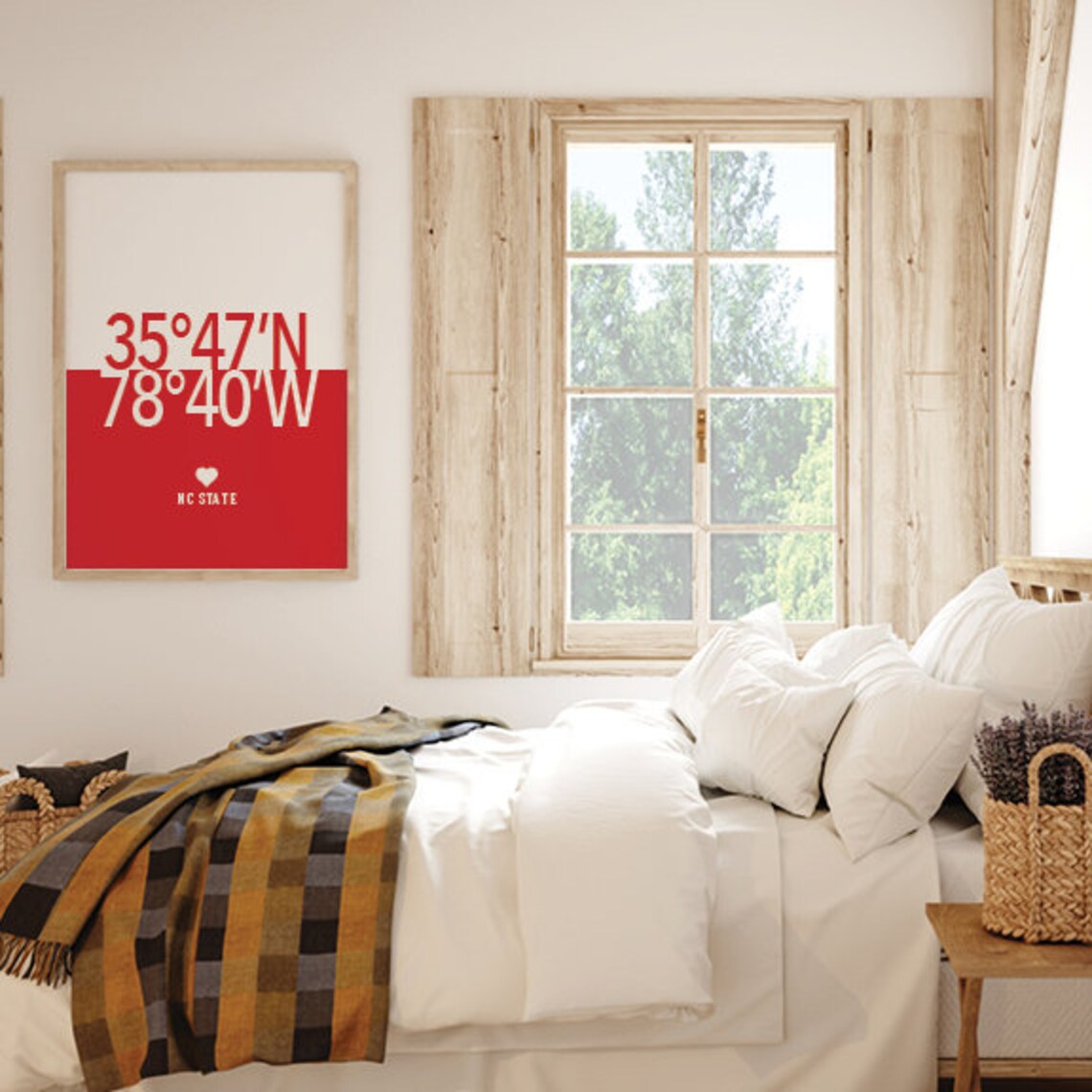 North Carolina State University wall art NC State gifts Etsy