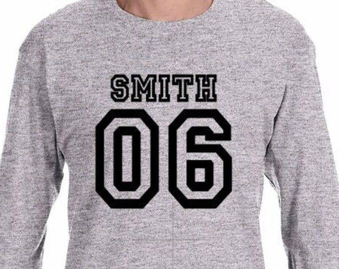 Family T-shirts, Any Name, Any Number, Custom Name, Custom Number - Long sleeves