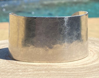 Large Hammered bracelet, Large Hammered cuff, Hammered Bangle, Gift, Hammered Cuff, Birthday, Gift