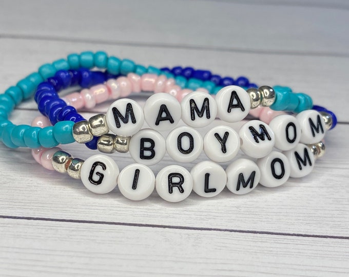 Personalized Custom Beaded Name Bracelet - Custom Word Beaded Bracelet - Personalized Gift