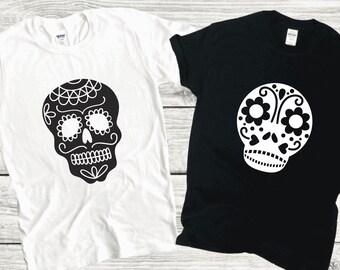 Halloween T-shirts, Skull tshirt, Day of the Dead tshirt, Mens Halloween Tshirt, Womens Halloween Tshirt,