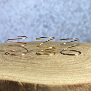 Spiral Wire Ring, Adjustable ring, Spiral Wire Ring Silver Gold Rose Gold Adjustable