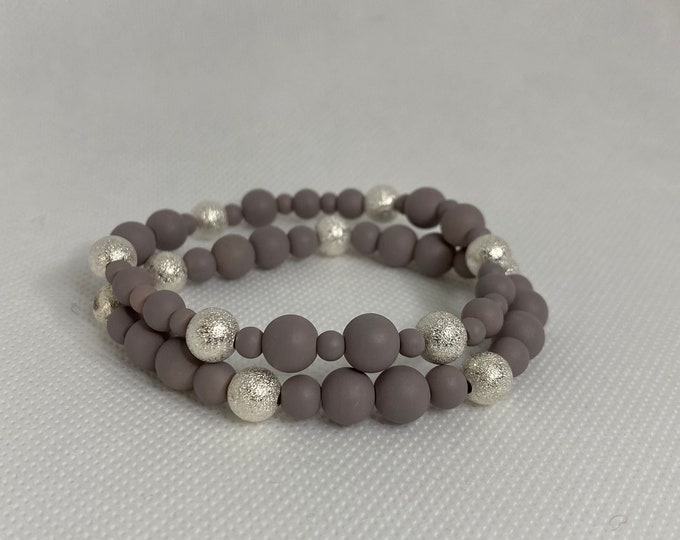 Glass beaded stack stretch bracelets 4mm 6mm 8mm stacking fun summer beads handmade