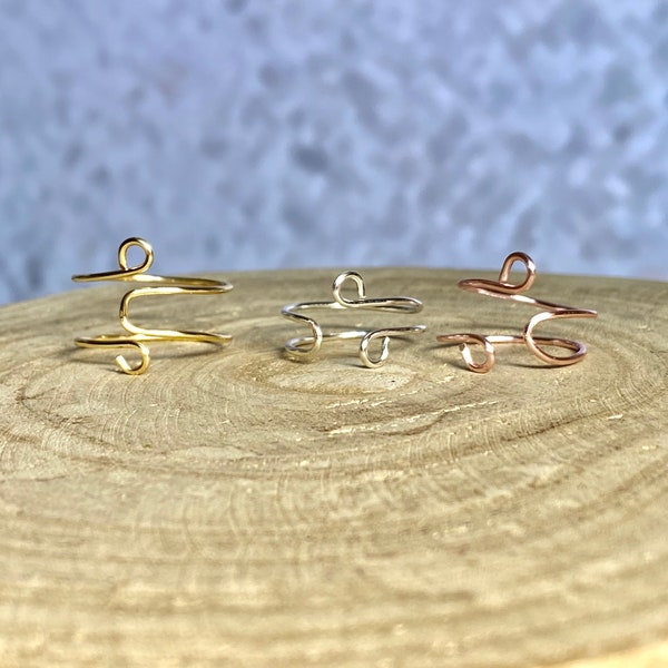 Wire wrapped ring, Adjustable Wire Ring,  Handmade ring, Dainty Ring, adjustable ring, minimalist ring, rose gold, silver, gold