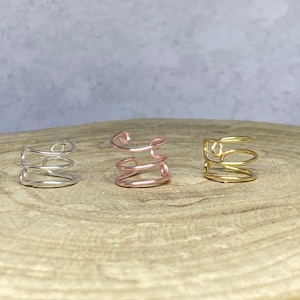 Double Wire Ear Cuff / Dainty Jewelry  / Modern / Minimal / Gifts for Her / Cartilage Earring