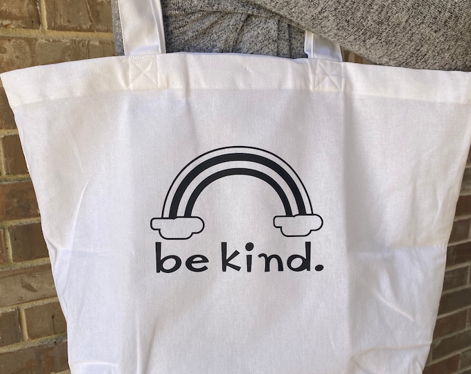 Be Kind Bee Kind reusable canvas cotton tote