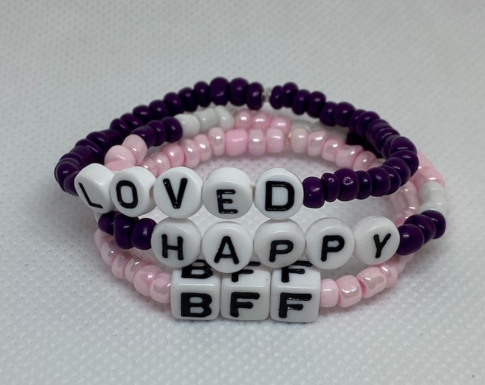 Customizable Name Bracelet for Girls - Seed Beads - Personalized