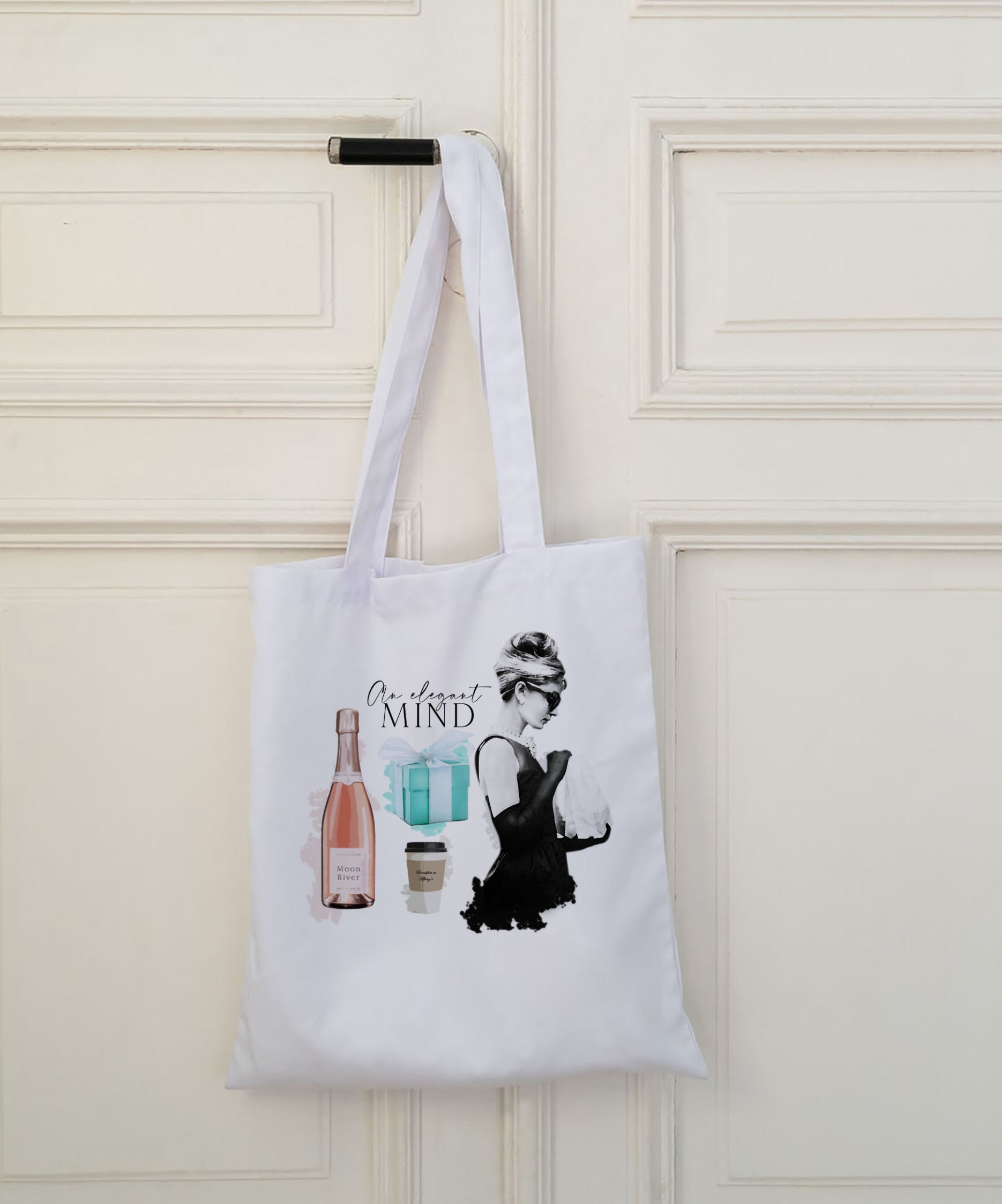 Shopper bag in cotone stampa Diva AUDREY HEPBURN Pop Art idea regalo Natale  - compleanno - amica - Stampa mania