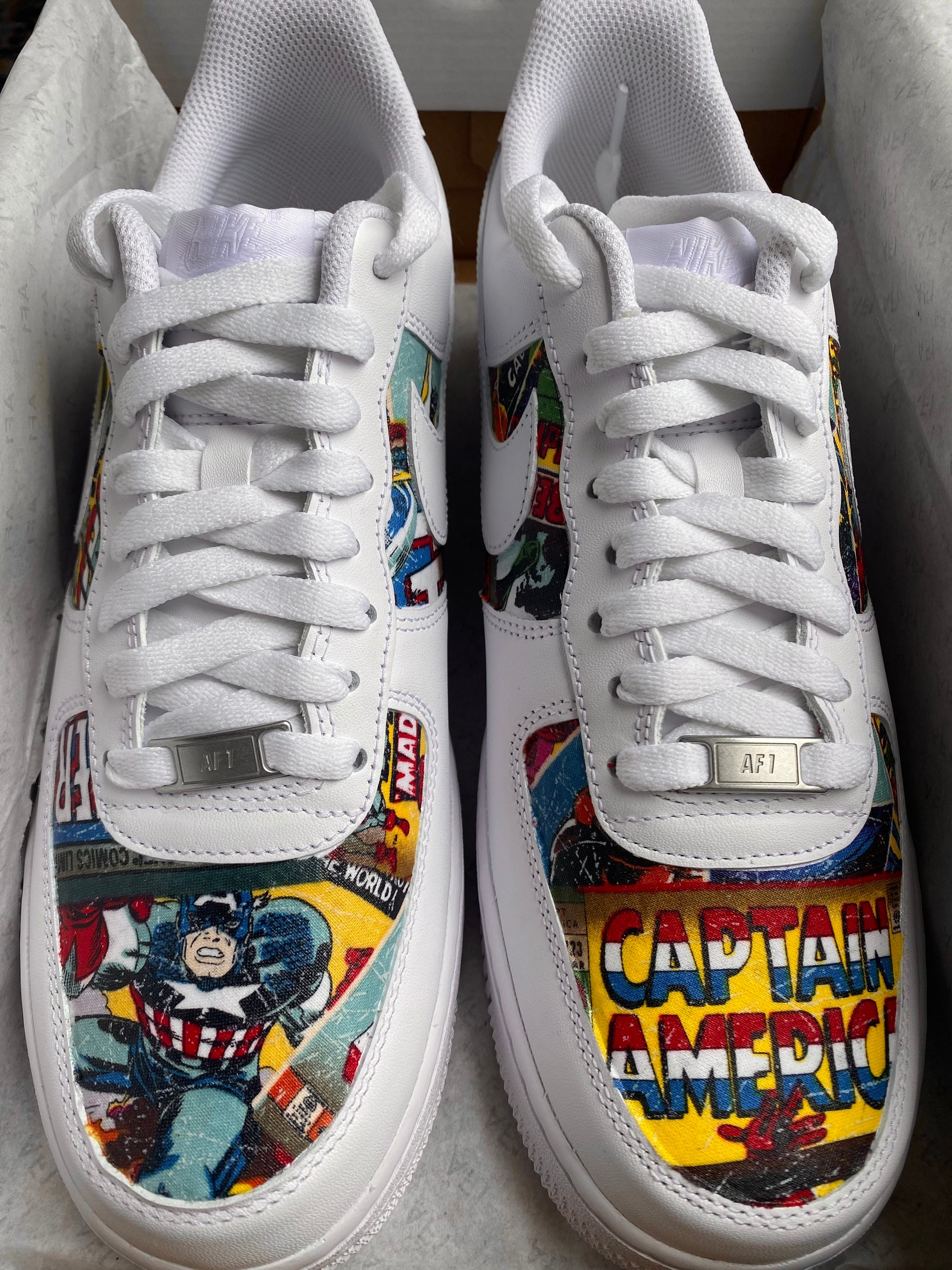 Descendencia Drama Caso Nike Air Force 1 X Marvel captain America Iron Man Thor - Etsy Canada