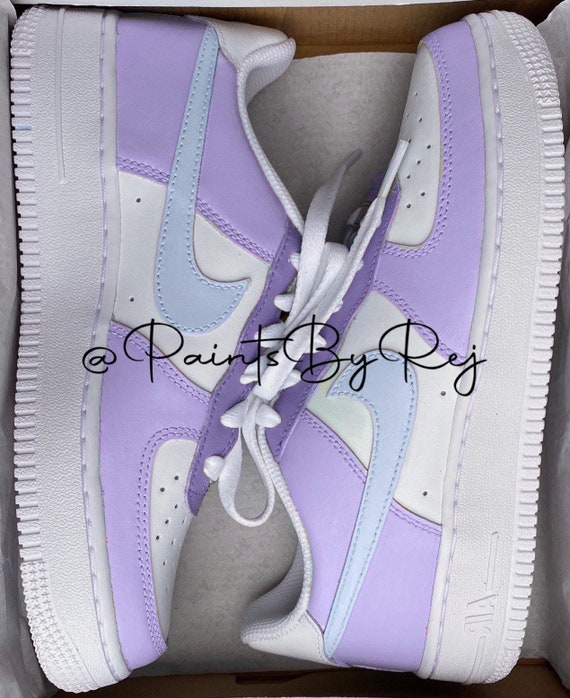 Blue and purple sales air force ones