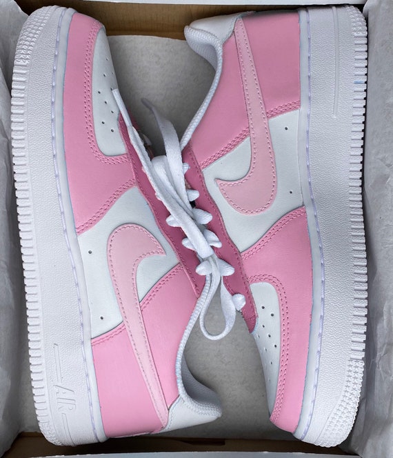 ella es piel Tiempo de día Nike Air Force 1 X Dusty Pink Colour block design Air Jordan - Etsy España