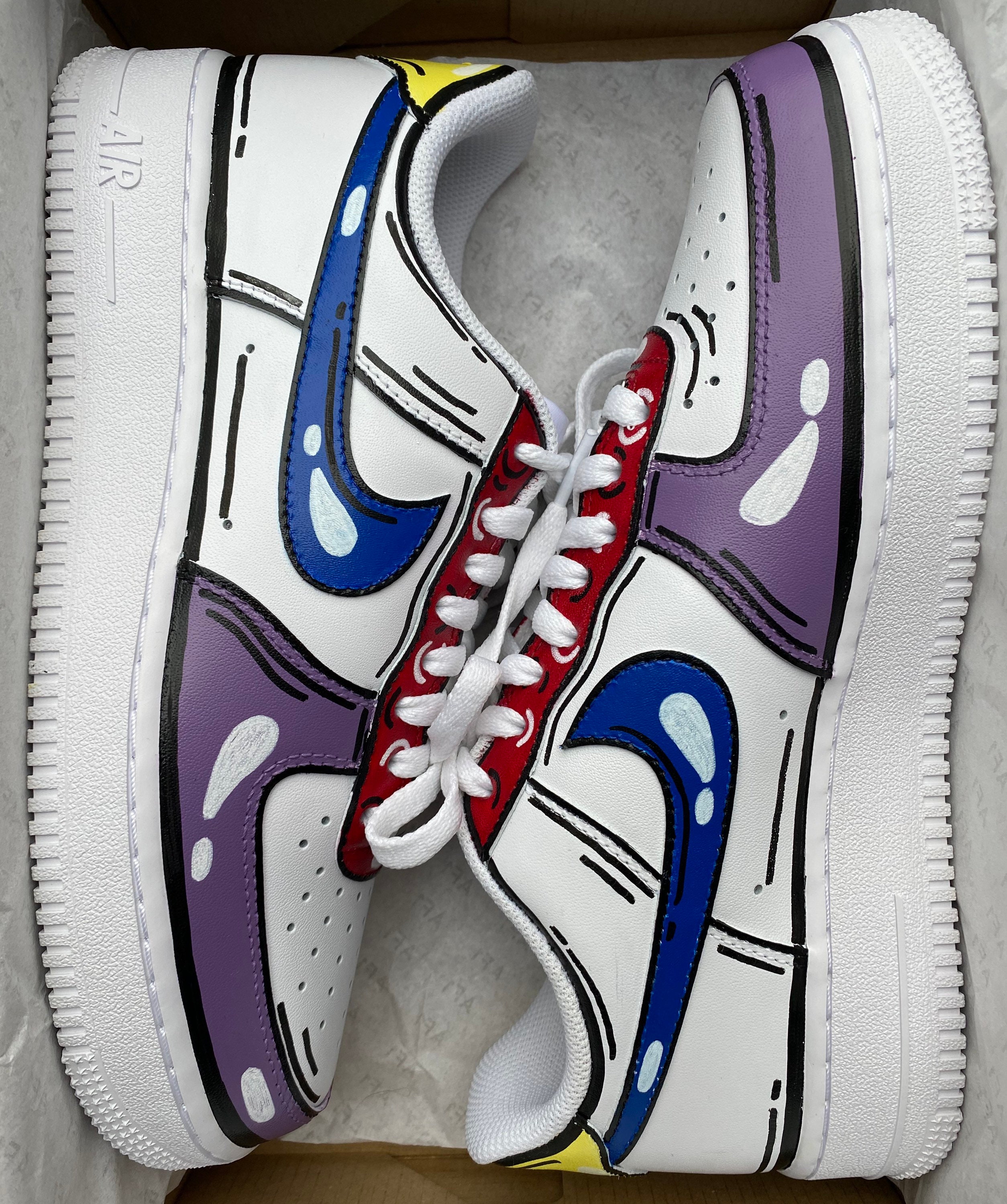 Air Force 1 Cartoon Custom (Contact for Color blocking), Custom Air Force 1 Cartoon Af1