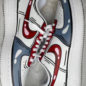 Nike Air Force 1 X Red With Gold Tick 