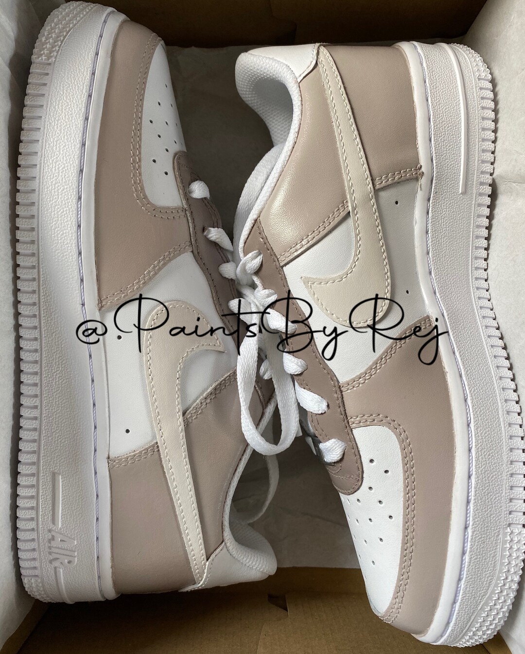 Nike Air Force 1 X Mokka Kleurblok ontwerp Air Jordan 1 - Etsy Nederland
