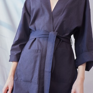 Black Re-cycled Silk Kimono Jacket