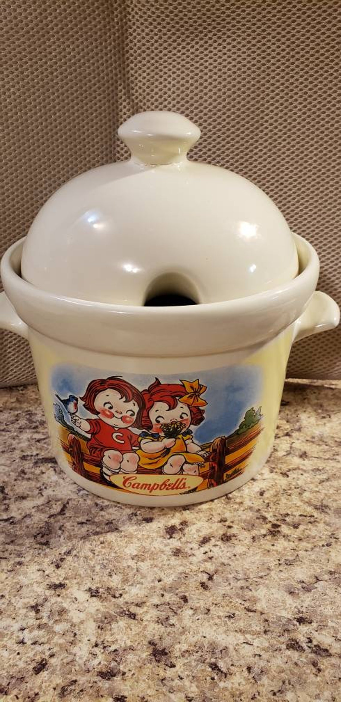 Campbell's Soup Serving bowl with lid/ childhood memories Etsy 日本