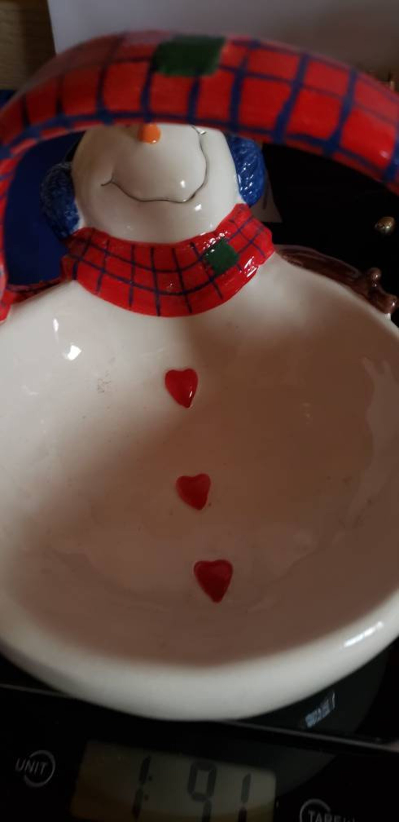 Snowman candy dish with handle Etsy