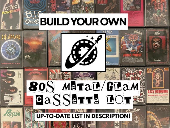 80s Heavy Metal Rock Glam Cassette Tapes - Build Your Own Lot