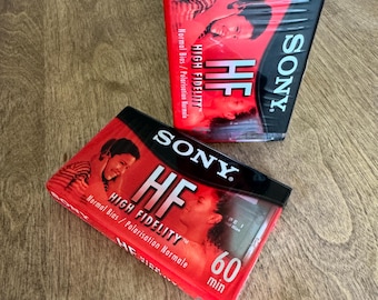 Cinta de casete virgen sellada de alta fidelidad Sony de 60 minutos con polarización normal