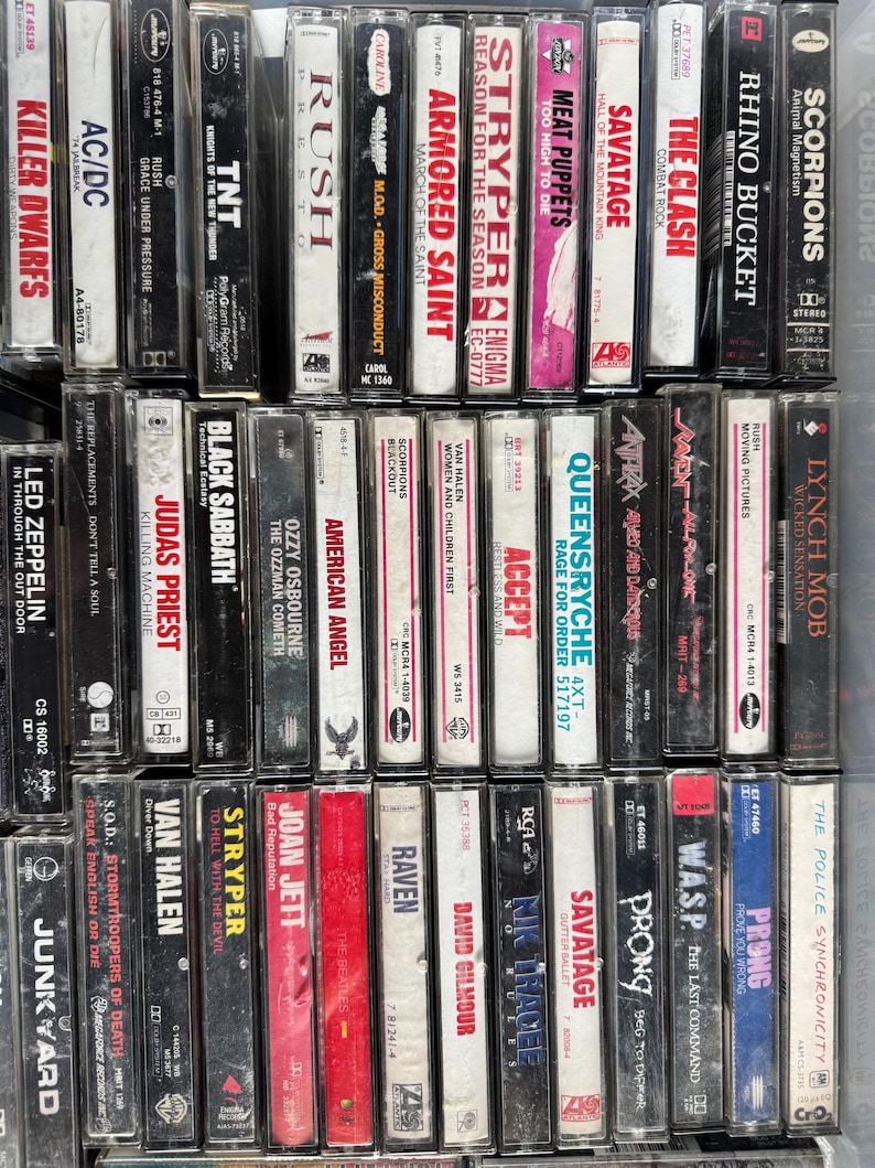 Cintas de casete de heavy metal, rock y glam de los 80: crea tu propio lote imagen 5