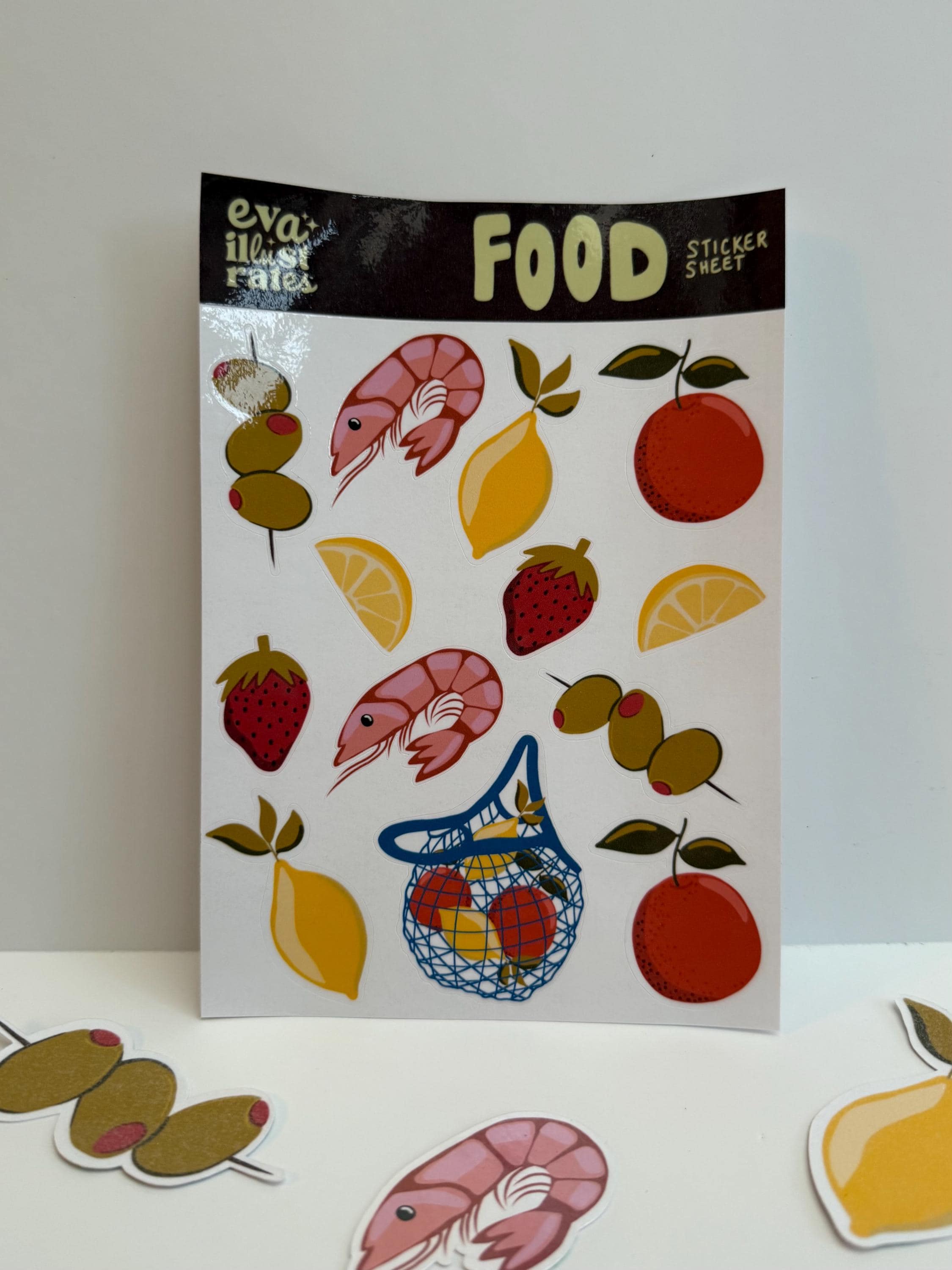 Food Themed Sticker Sheet - Etsy