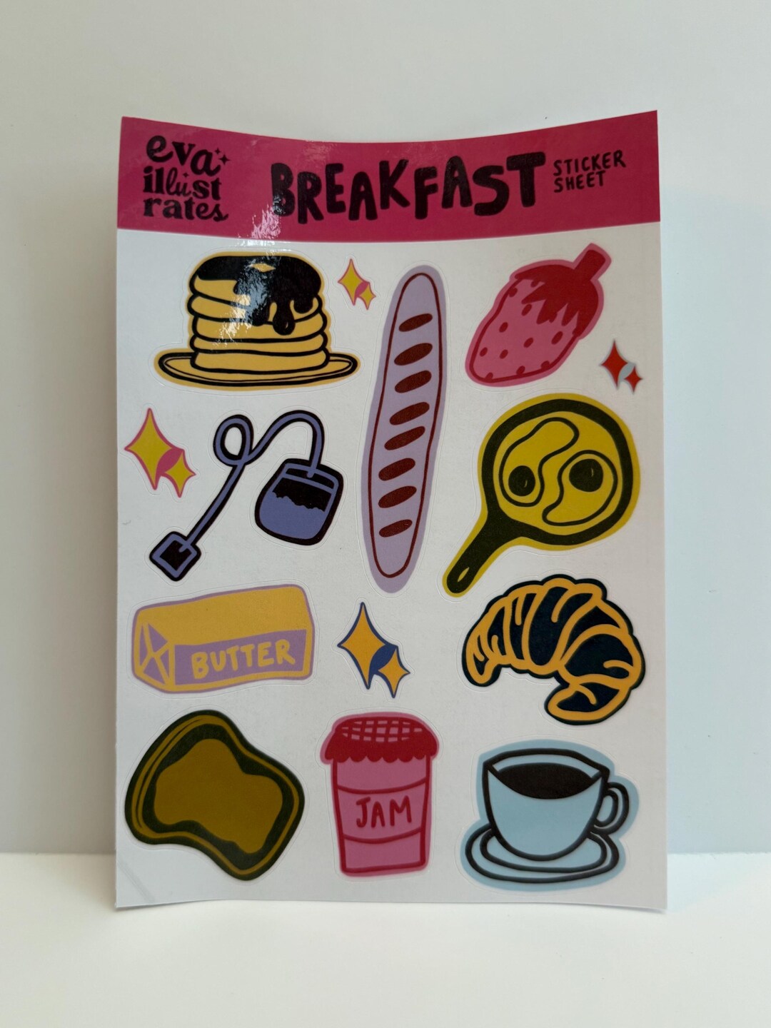Breakfast Sticker Sheet - Etsy Australia