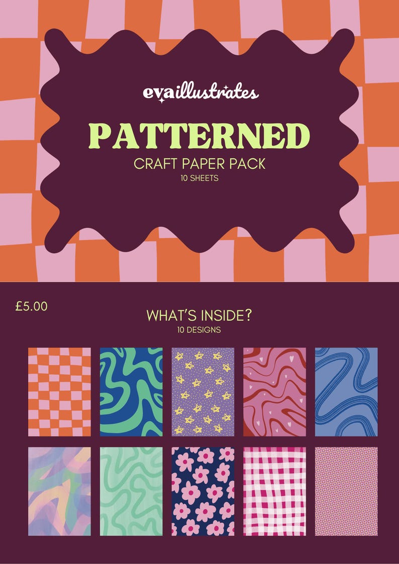Patterned Craft Paper Malta Patterned Scrapbook Paper Pack - 10 Sheets - Etsy