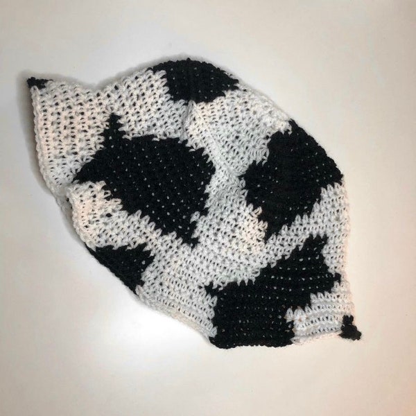 Cow Print Bucket Hat Crochet Pattern