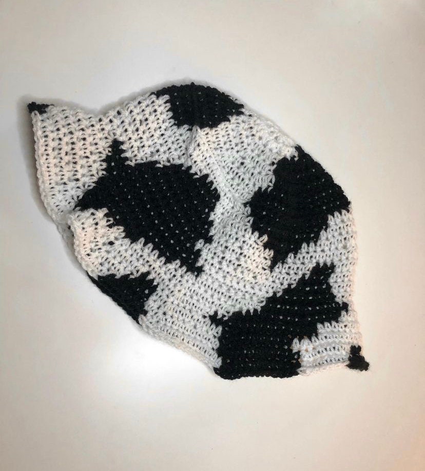 Cow Print Bucket Hat Crochet Pattern 