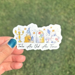 Beauty and the Beast Inspired Sticker, Tale As Old As Time