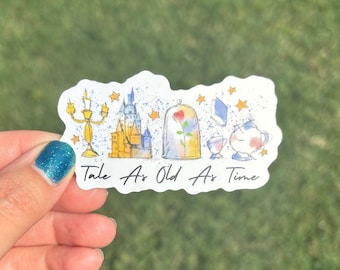 Beauty and the Beast Inspired Sticker, Tale As Old As Time