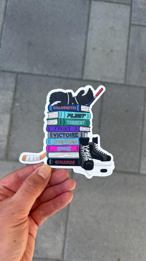 Women’s Hockey Teams Bookstack sticker, Hockey sticker, Bookish sticker