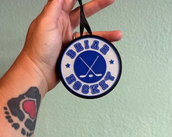 Briar U Hockey puck Ornament, Bookish gift