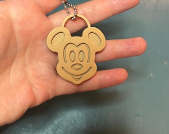 Mickey Waffle keychain, bag charm, backpack charm, Mickey shaped food