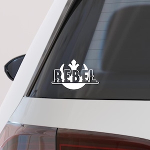 Star Wars Rebel Car Decal, Rebel, Star Wars, vinyl decal, car decal, laptop decal, force, space, rebellion