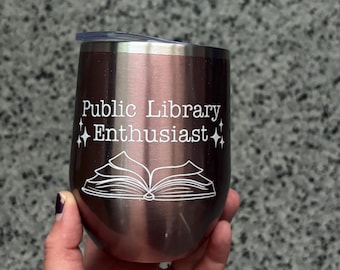 Long Live The Public Library tumbler, Library Card