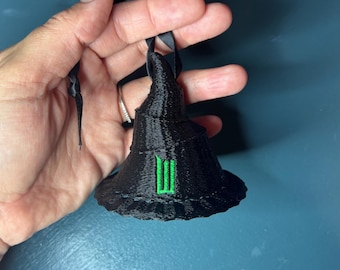 Wicked Witch inspired hat ornament, Christmas ornament, friendship, musical, theater, witch