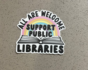 Autocollant de support pour les bibliothèques publiques, livresque, livre, lecteur, club de lecture, bibliothèque, bibliothèque publique