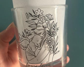Forever Loved Glass Candle Holder
