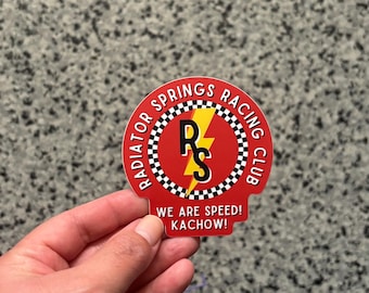 Radiator Springs Racing Club sticker, Kachow