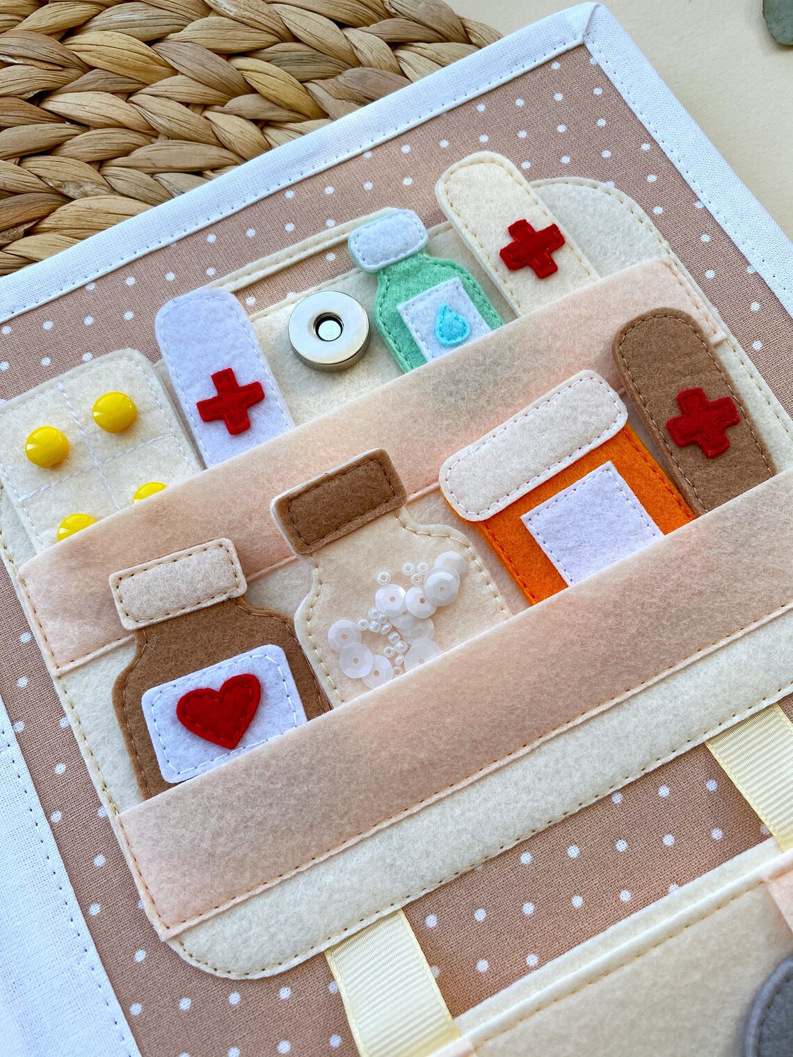 Arzt ruhig Buch Filz medizinische Tasche beschäftigt Buch  Etsy