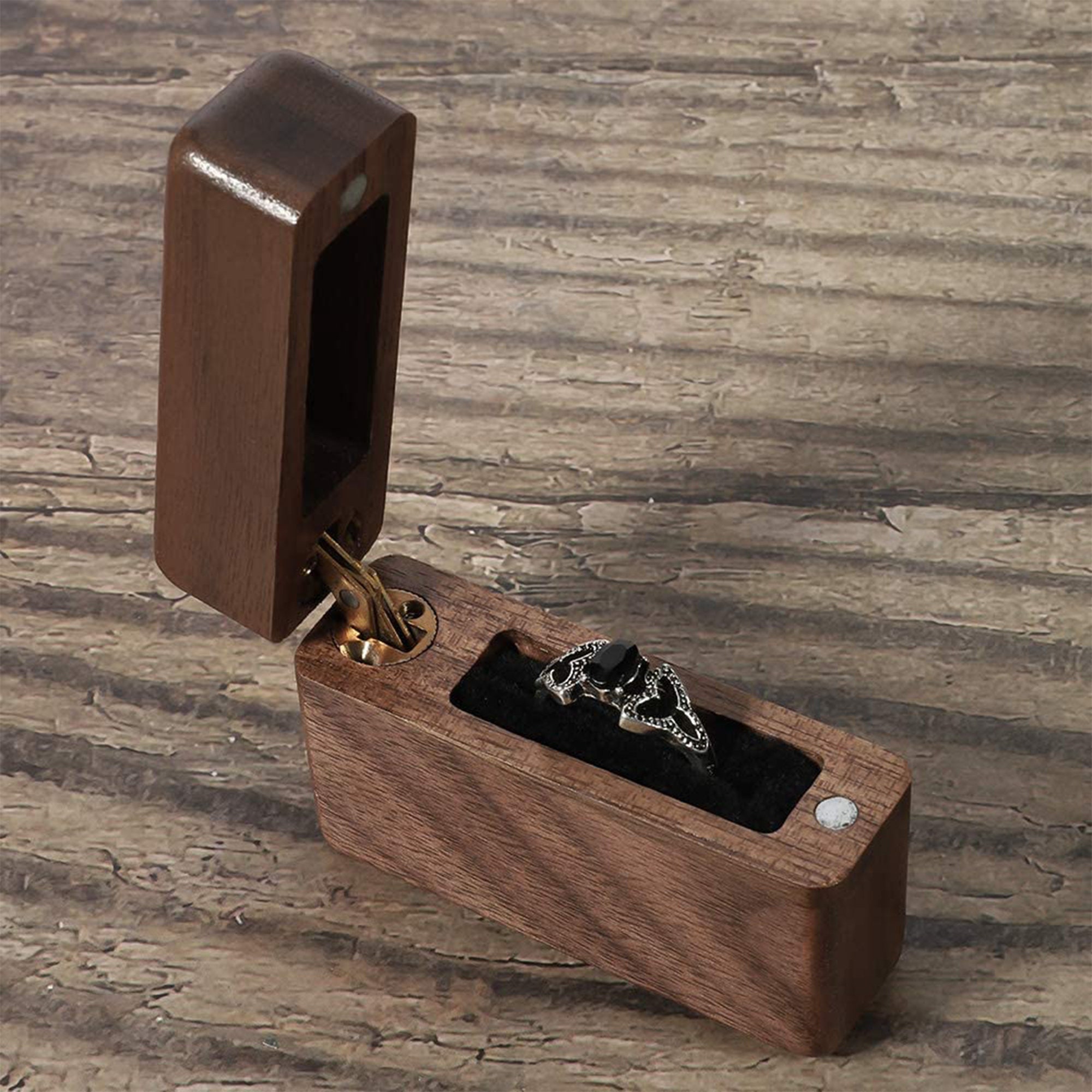 Antique Wood Ring Box for Wedding Wooden Jewellery Storage Etsy