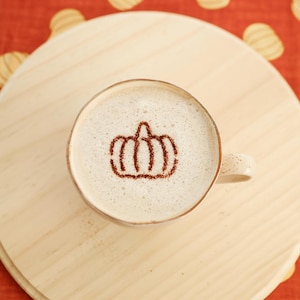 Classic Pumpkin | Drink Foam Stencil | Coffee, Lattes, Cocktails, Matcha