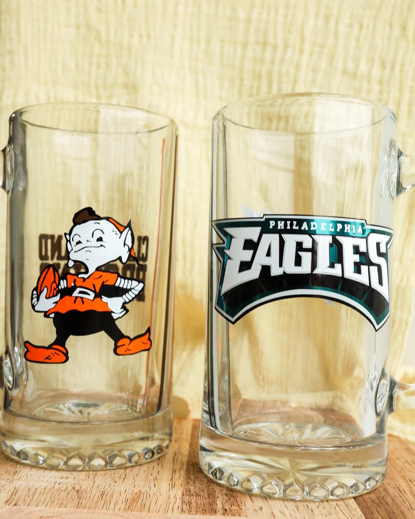 NFL Team Beer Mug Pick Your Team Custom Football Etsy
